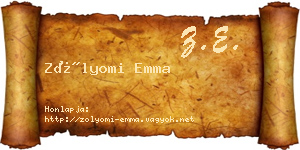 Zólyomi Emma névjegykártya